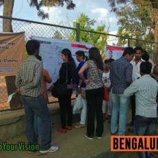 Weekend Warriors interacting with the community from Hebbal and Ganganagar during a community mapping exercise